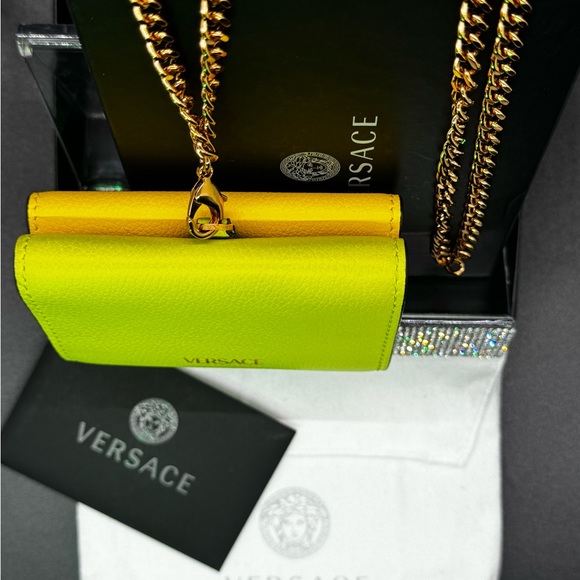 VERSACE Leather Wallet and Chain - Picture 12 of 16